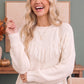 Fringe Forward Cream Knit Sweater