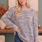 Cozy Days Distressed Marled Knit Sweater
