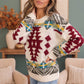 Movie Night Aztec Knit Sweater