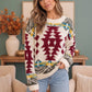 Movie Night Aztec Knit Sweater