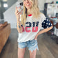 USA Print Boyfriend Tee