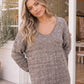 Throw it On Mocha/Grey Knit Sweater