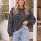 Campfire Marled Knit Sweater in Black