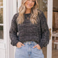 Campfire Marled Knit Sweater in Black