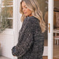 Campfire Marled Knit Sweater in Black