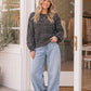 Campfire Marled Knit Sweater in Black