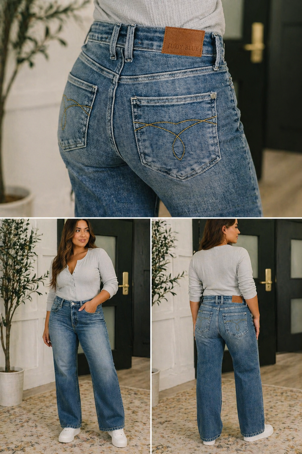 Molly Mid Rise Straight Denim - Judy Blue