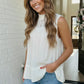 Sweet Lace Trim Ruffle Babydoll Tank