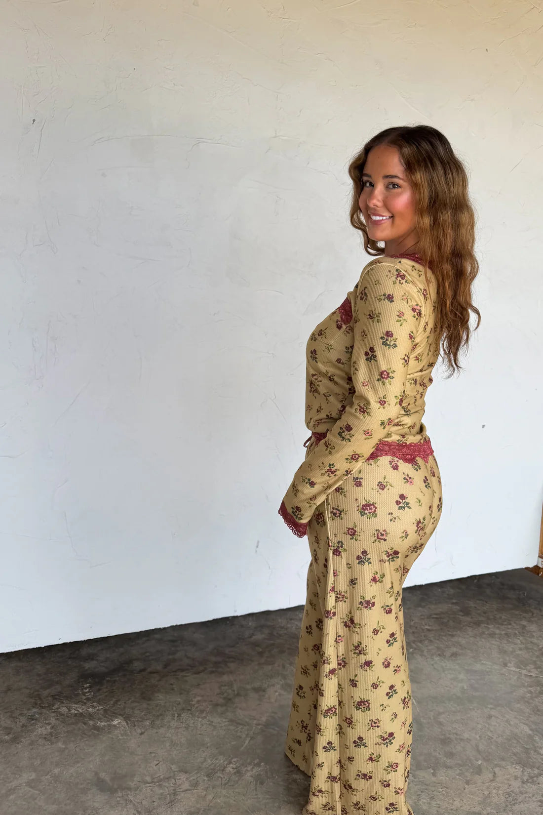 PREORDER: Floral & Lace Thermal Knit Lounge Sets // eta Sept