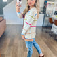 Lovely Stripes Cream Cardigan