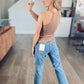 Skinny Rib Grecian Neck Built in Bra Tank