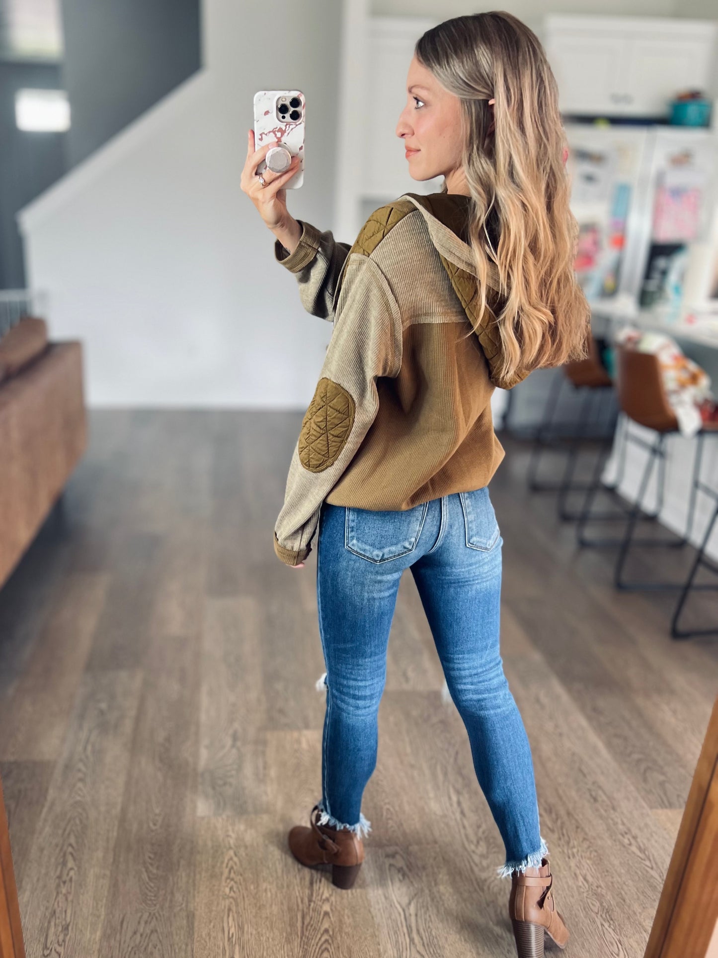 Kline Quilted Button Hoodie