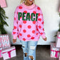 PREORDER: Peace & Polka Dot Mock Neck Pullover // ETA October - Early Nov
