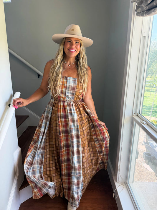 PREORDER: The Ashford Plaid Maxi Dress // eta October