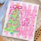 Christmas Joy Striped Design (White)
