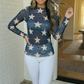 Star Gazer Long Sleeve Mesh Top