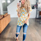 Floral Top in Golden Rose