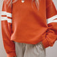 Varsity Striped Detail Drop Shoulder Oversized Sweatshirt //MANY COLORS