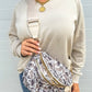 PREORDER: Double Zipper Crossbody Bag in Duck Camo // eta 3-4 weeks