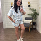 SHIPS FREE TODAY // Light Camouflage Print Casual Tee Drawstring Short Set