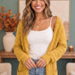 Falling For You Yellow Boucle Longline Cardigan