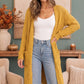 Falling For You Yellow Boucle Longline Cardigan