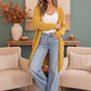 Falling For You Yellow Boucle Longline Cardigan
