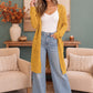 Falling For You Yellow Boucle Longline Cardigan
