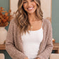 Falling For You Taupe Boucle Longline Cardigan