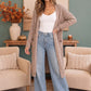 Falling For You Taupe Boucle Longline Cardigan