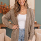 Cozy Days Ahead Open Knit Cardigan in Taupe