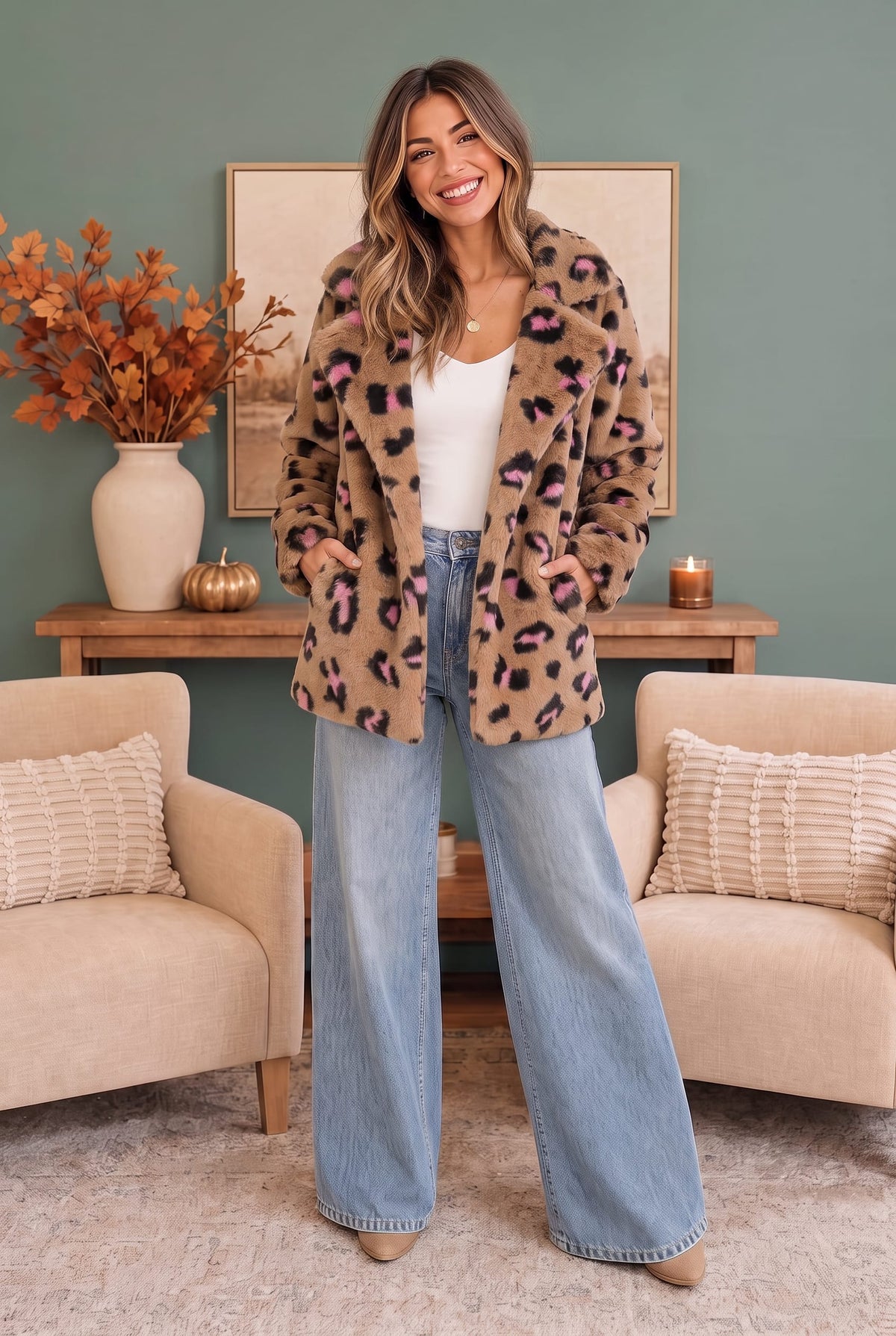 Daring Darling Faux Fur Leopard Coat
