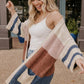 Back to School Knit Cardigan in Navy and Mauve
