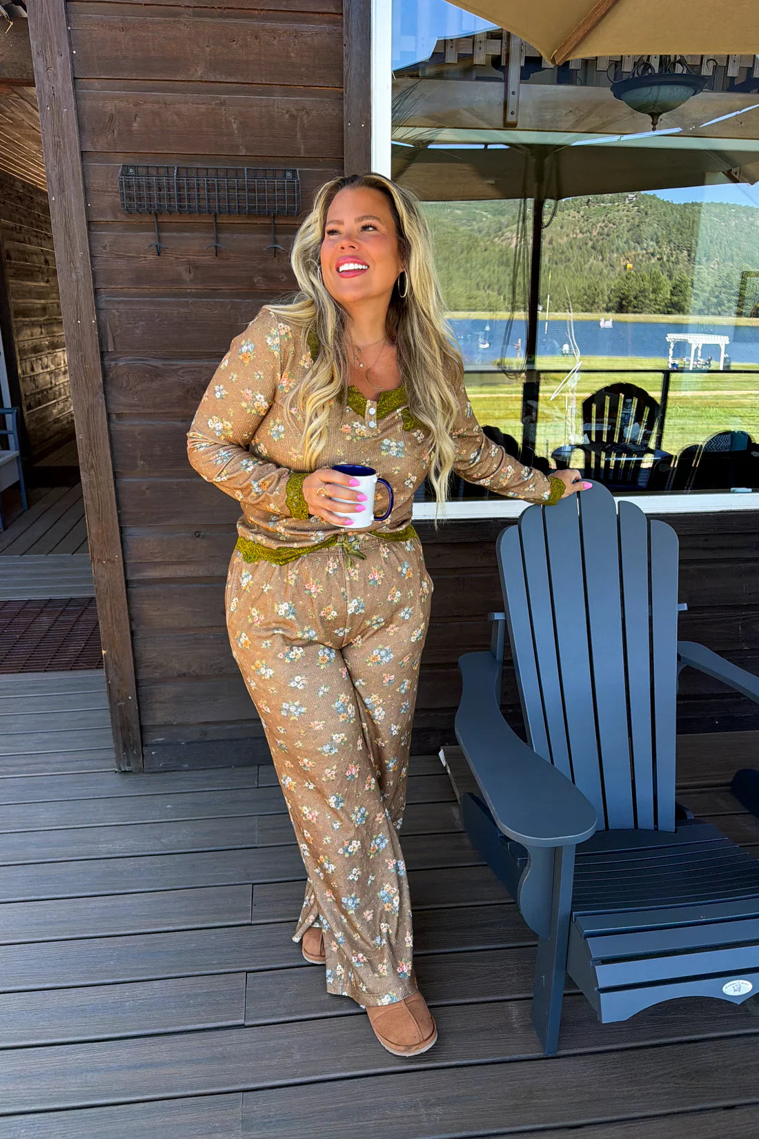 PREORDER: Floral & Lace Thermal Knit Lounge Sets // eta Sept