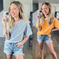 Easy Days Striped Relaxed Tee