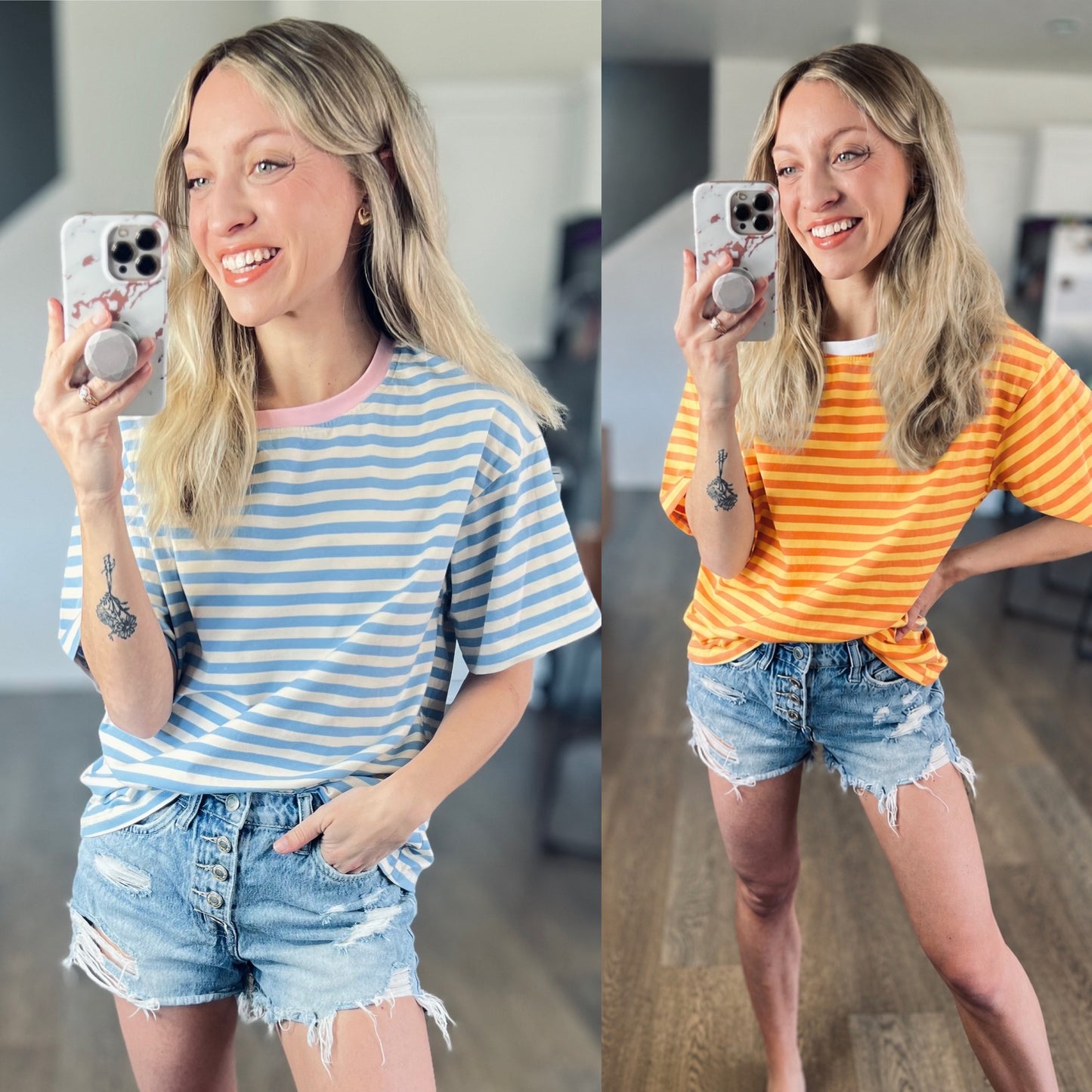 Easy Days Striped Relaxed Tee
