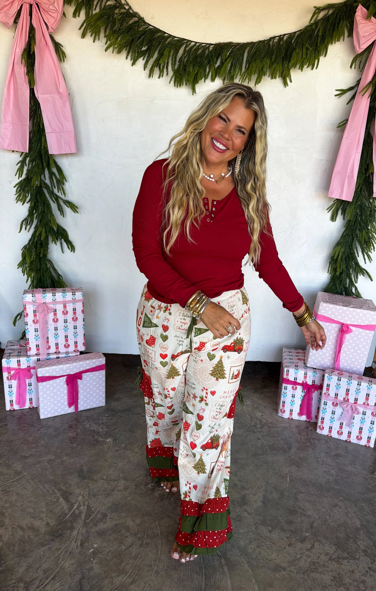 WKND DEAL//PREORDER: Vintage Christmas Bloomer Pants // ETA Oct - early Nov