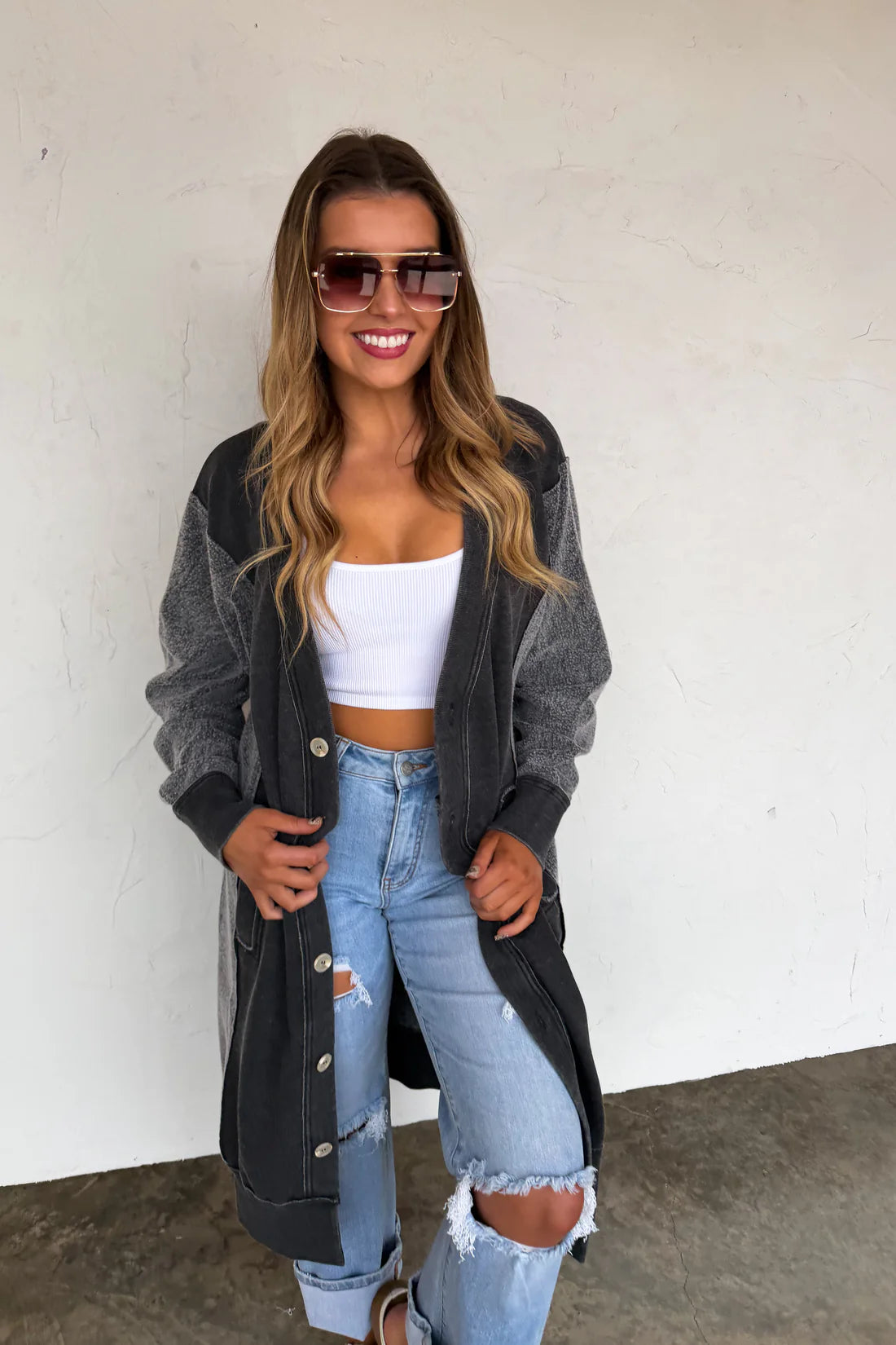 Dezi Sweatshirt Cardigan