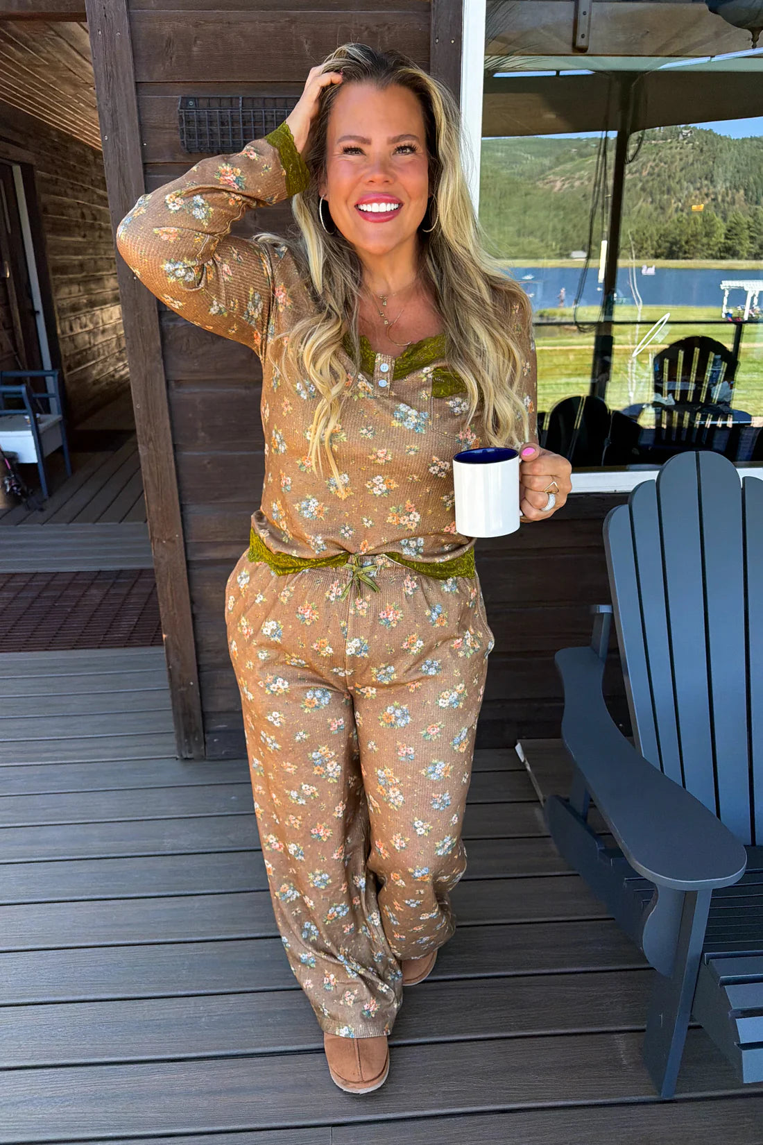PREORDER: Floral & Lace Thermal Knit Lounge Sets // eta Sept