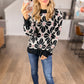 Floral Round Neck Long Sleeve Sweater