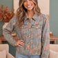 Rosy Days Floral Denim Jacket