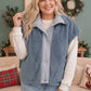 Snuggle Season Sherpa Vest in Slate
