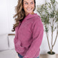 Ryker Vintage Wash Hoodie- Berry