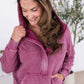 Ryker Vintage Wash Hoodie- Berry
