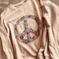 Floral & Peace Pullover