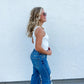 PREORDER: Signature Dark Wash Distressed Jeans // eta October