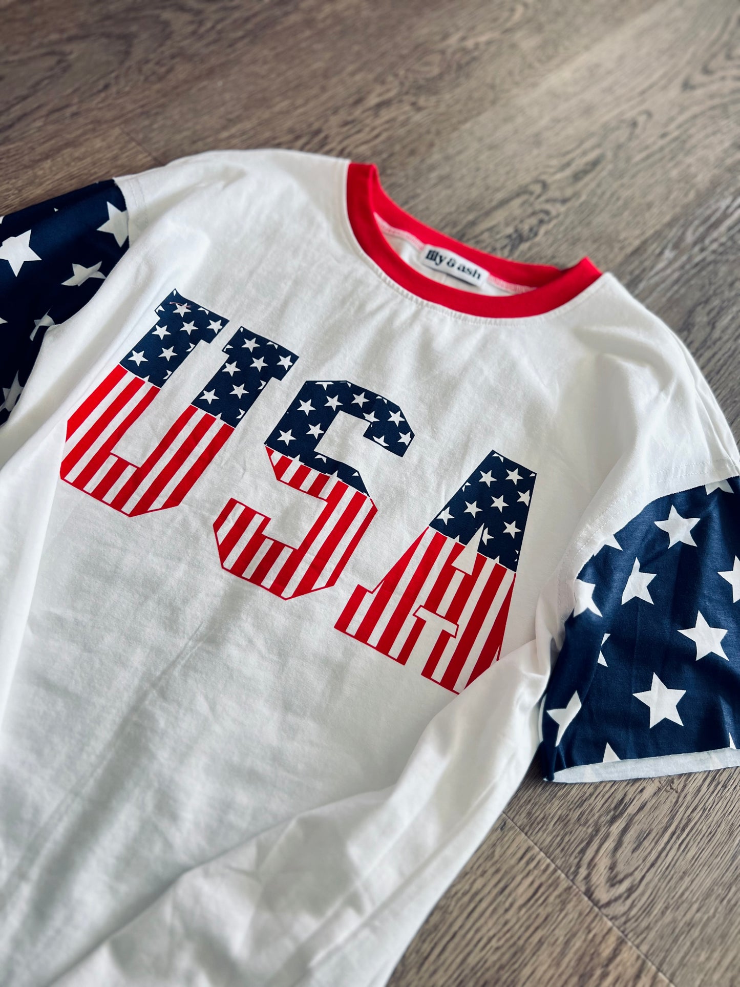 USA Print Boyfriend Tee