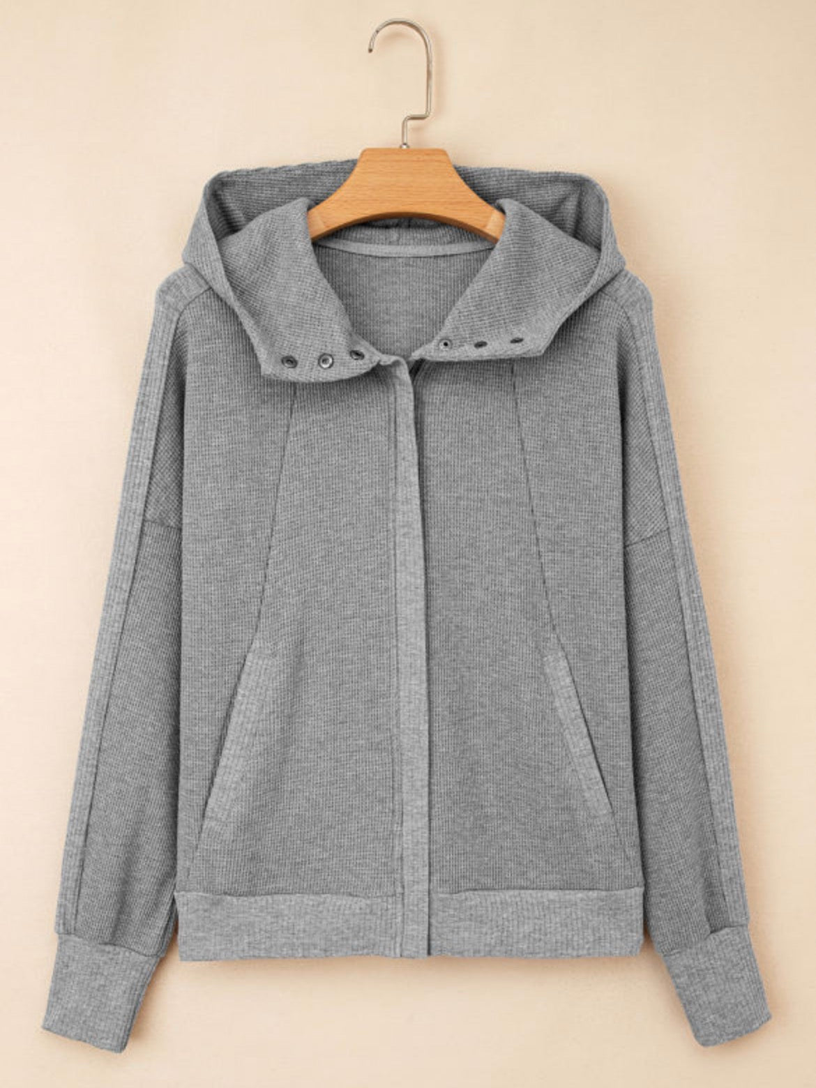 Cameron Full Zip Waffle Hoodie