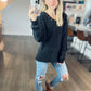 Kasen Vintage Wash Button Top