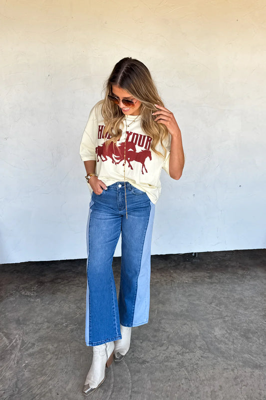 PREORDER: Two Tone Denim Jeans // eta Sept-Oct